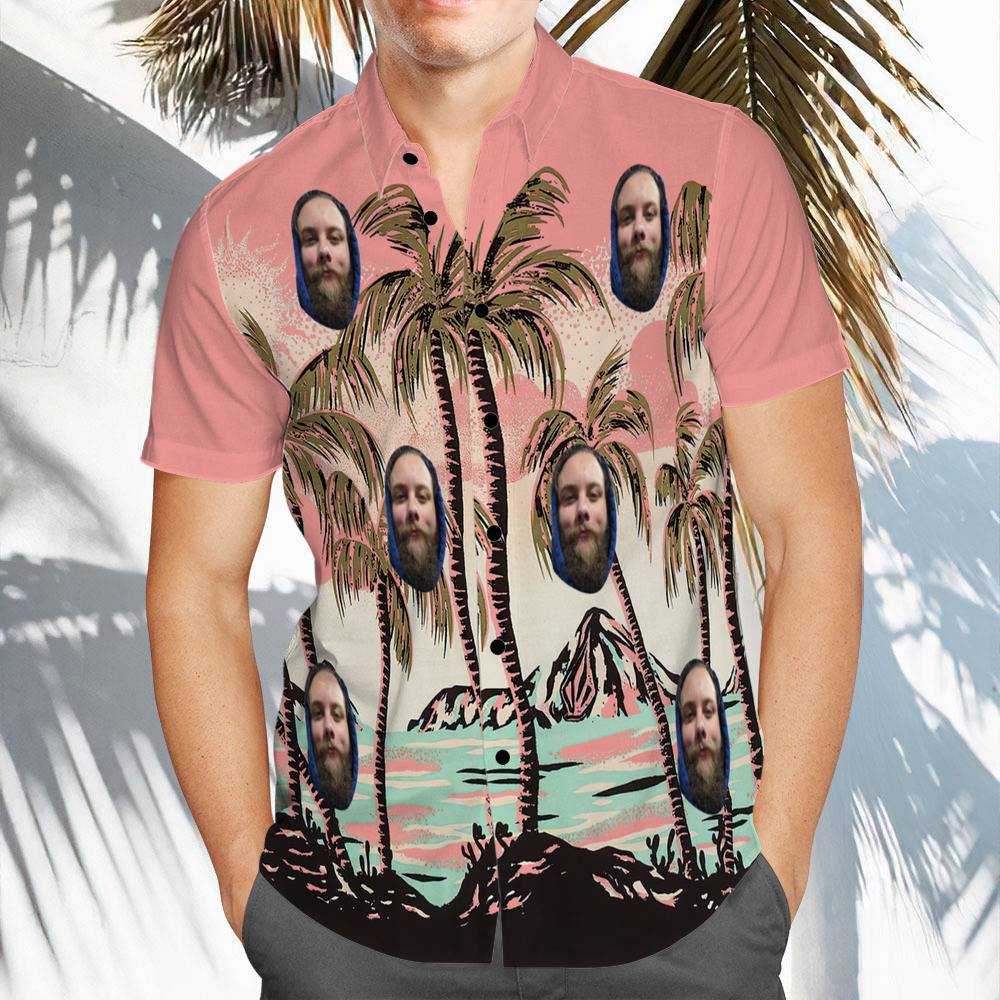 Cold Ones Hawaiian Shirt Custom Photo Hawaiian Shirt Pink Coconut Grove Hawaiian Shirt