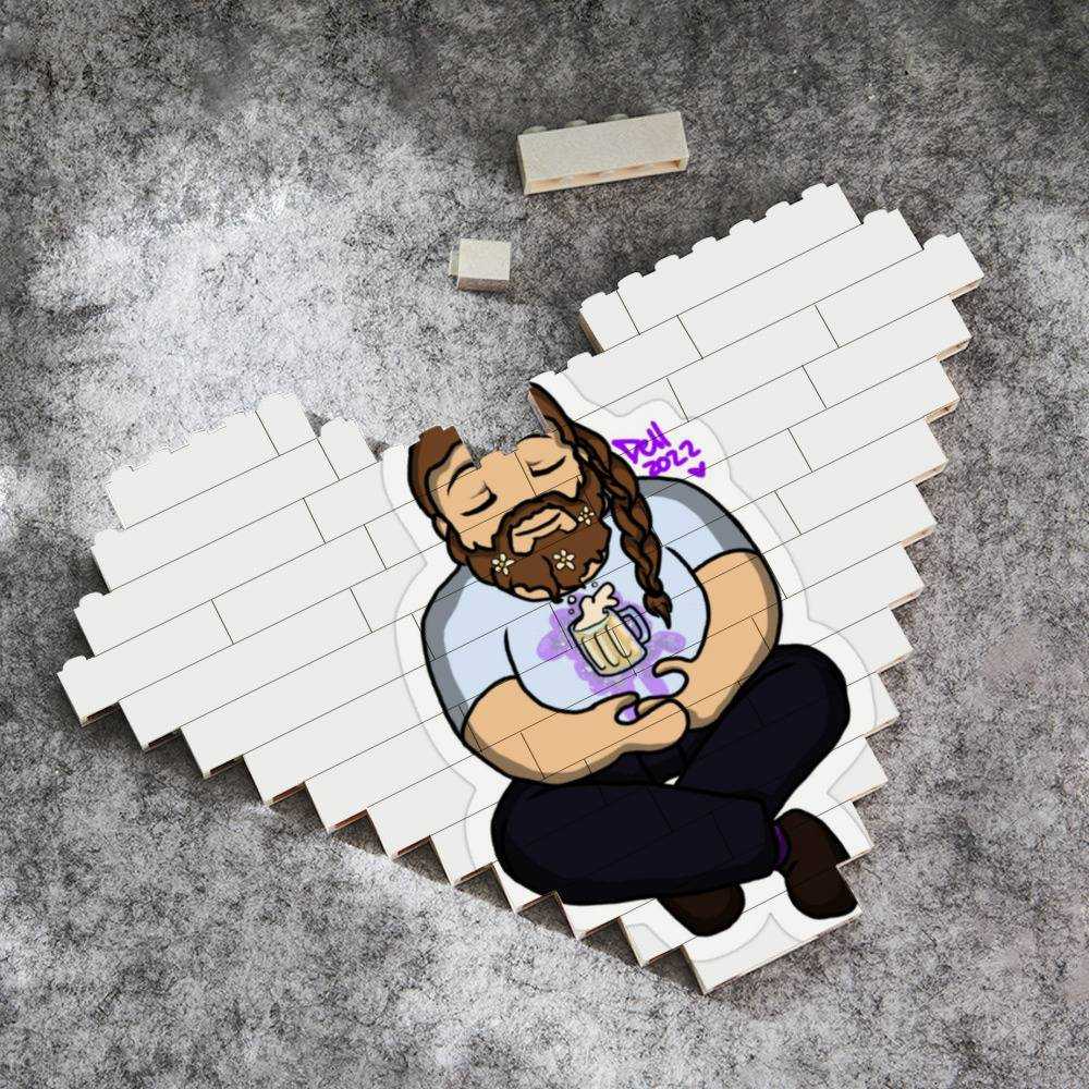 Cold Ones Merch Heart Shape Building Blocks Gift for Fans Magical Grog Building Blocks