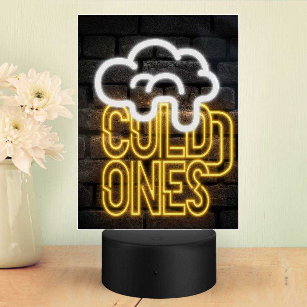 Cold Ones Lamp Classic Celebrity Night Light Cold Ones Logo by Cold Ones Lamp with Plastic Base
