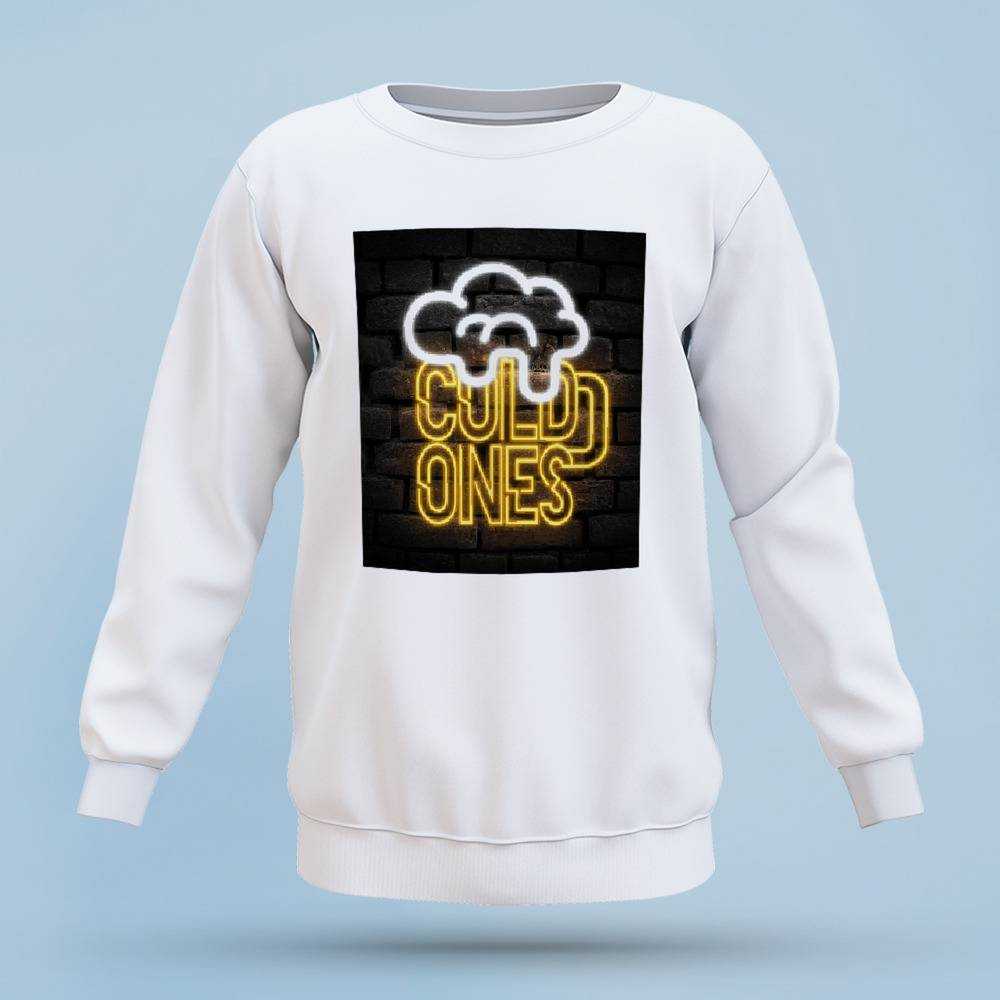 Cold Ones Sweatshirt Classic Celebrity Sweatshirt Cold Ones Logo Sweatshirt