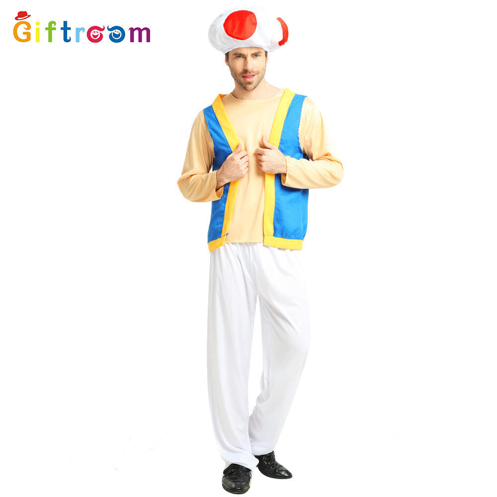Halloween Theme Party Cosplay Super Mario Mushroom Costumes Mario Mushroom  Costume
