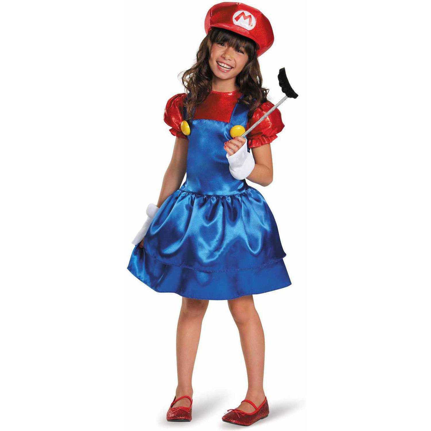 Super Mario Girl Dress Cartoon Mario Cosplay Stage Performance Mario  Mushroom Costume