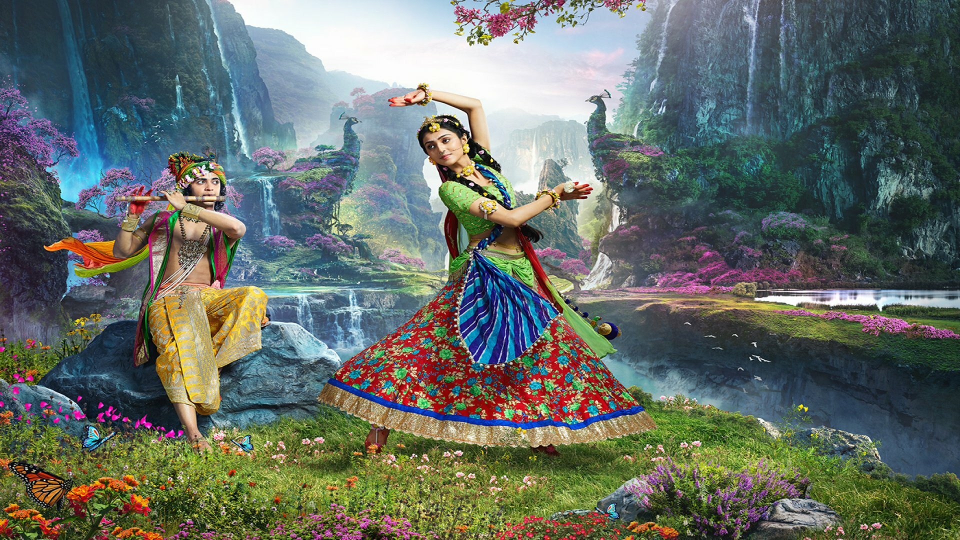 krishna and radha wallpaper