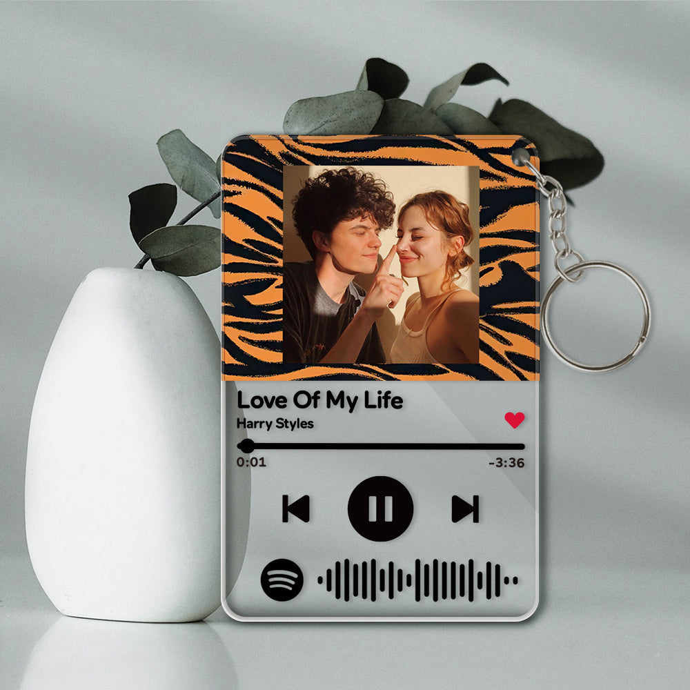 Il Portachiavi Personalizzato Con Codice Spotify Scansionabile In Plaque  Acrilico Regali romantici