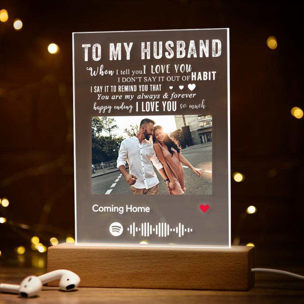 Spotify Canzone Luce notturna - Regali di nozze per il marito