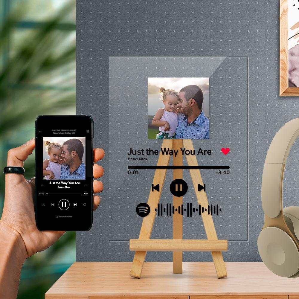 Codice Spotify musicale personalizzato cornice per foto in legno