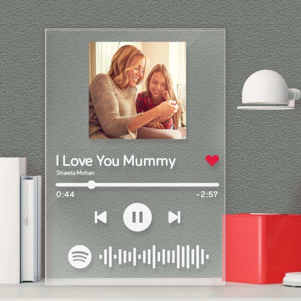 Targa Spotify personalizzata con foto di famiglia