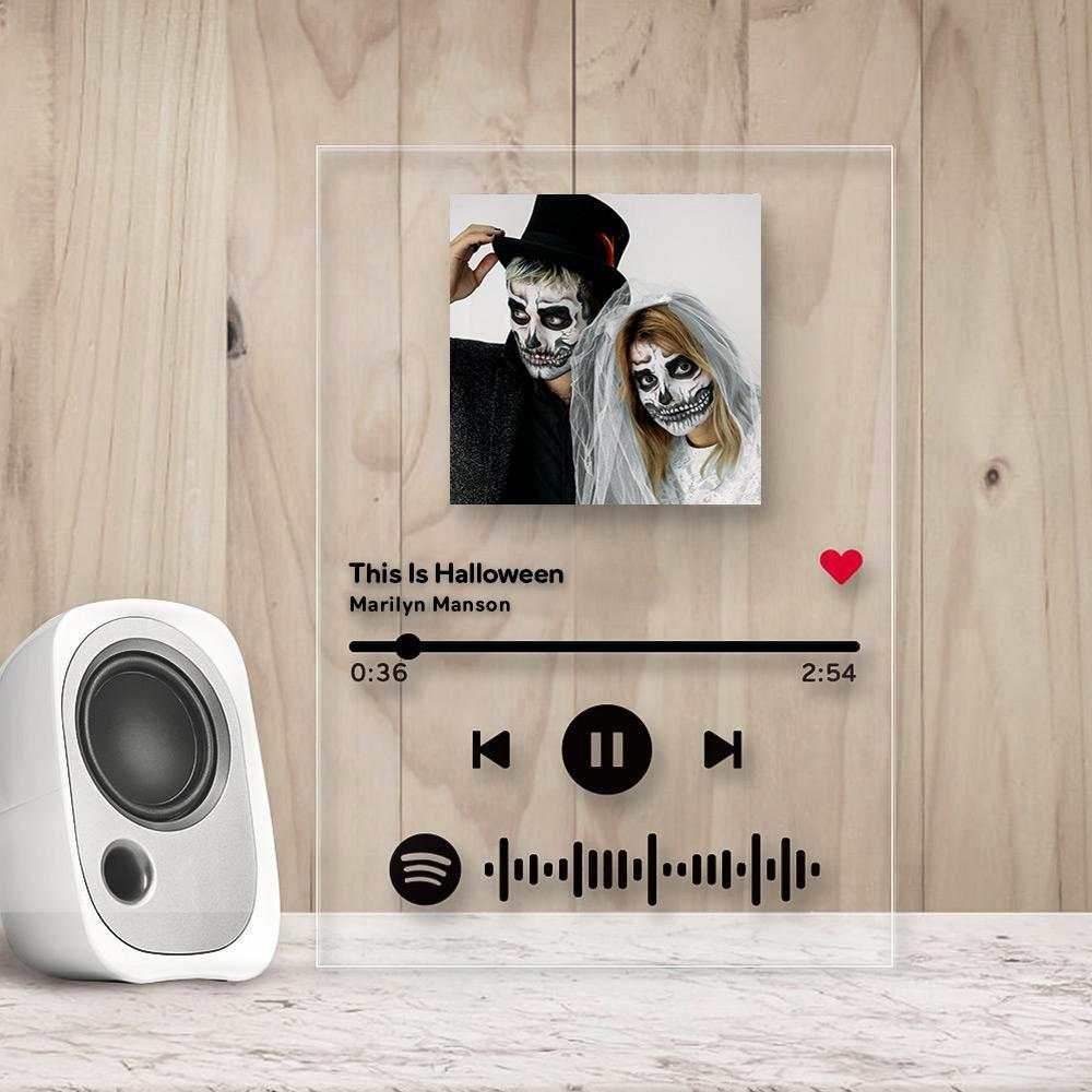 Poster Spotify Code Acrylic Music Plaque - Skull Makeup