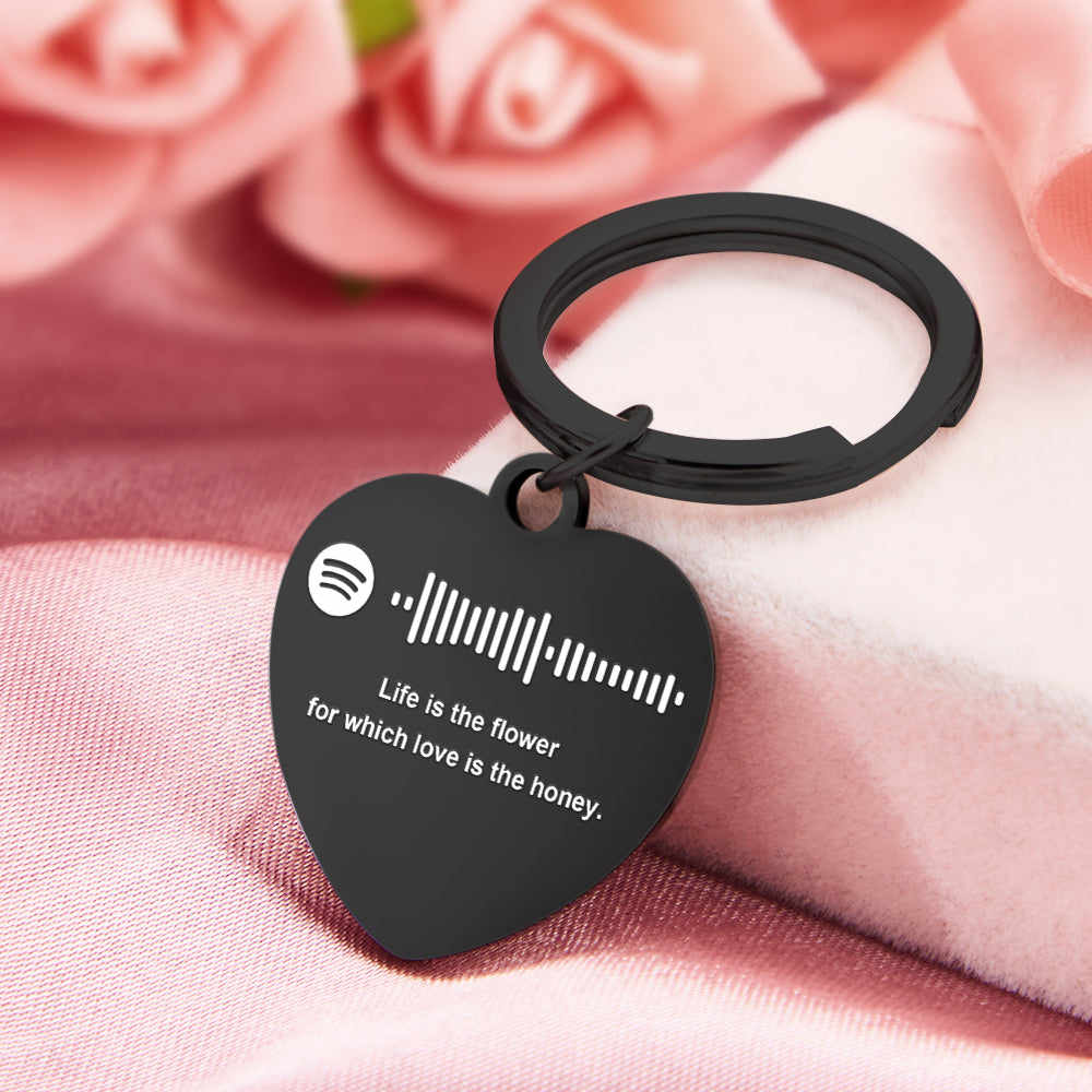 Codice Musicale Scansionabile Portachiavi Con Incisione Personalizzata  Portachiavi Con Brani Musicali Personalizzati A Forma Di Cuore Regali Di  San Valentino