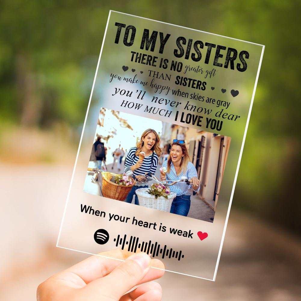 Plaque personalizzata Spotify canzone- Per mie sorelle