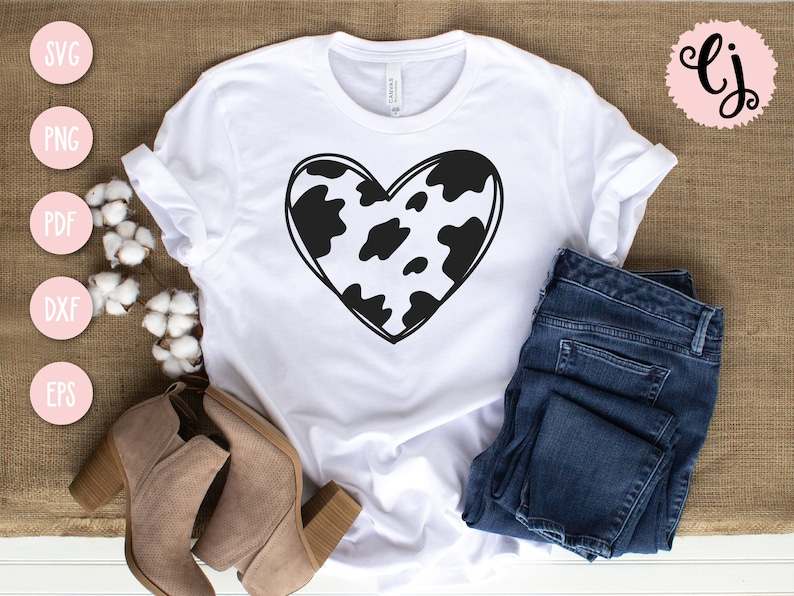 Cow Print Heart Svg, Cow Print Heart SVG#2