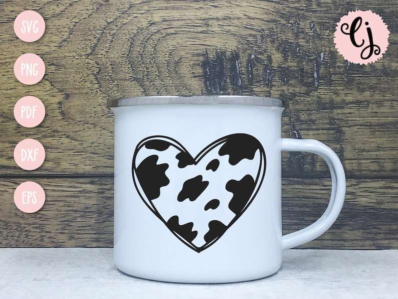 Cow Print Heart Svg, Cow Print Heart SVG#4