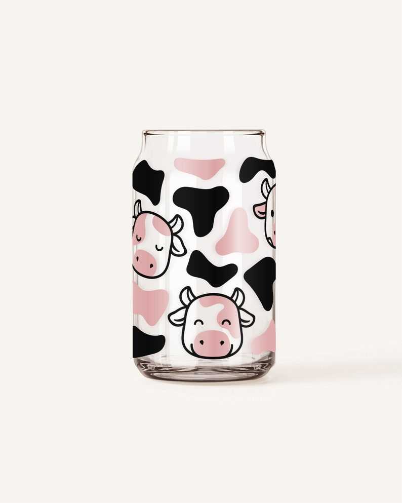 Cow Print Svg for Cup, Cow LIBBEY GLASS SVG#2