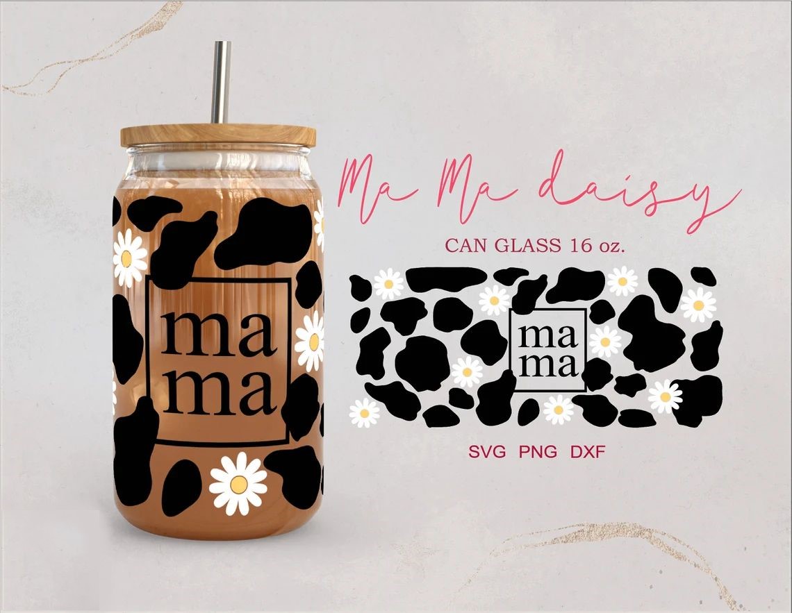 Cow Print Stickers, Messy Bun Stickers, Cow Print Mama, Wranglin Mama,  Rodeo Mama Sticker, Cow Print Water Bottle Sticker, Cute Gift for Mom 