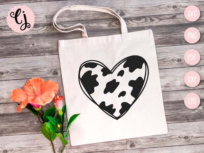 Cow Print Heart Svg, Cow Print Heart SVG#3
