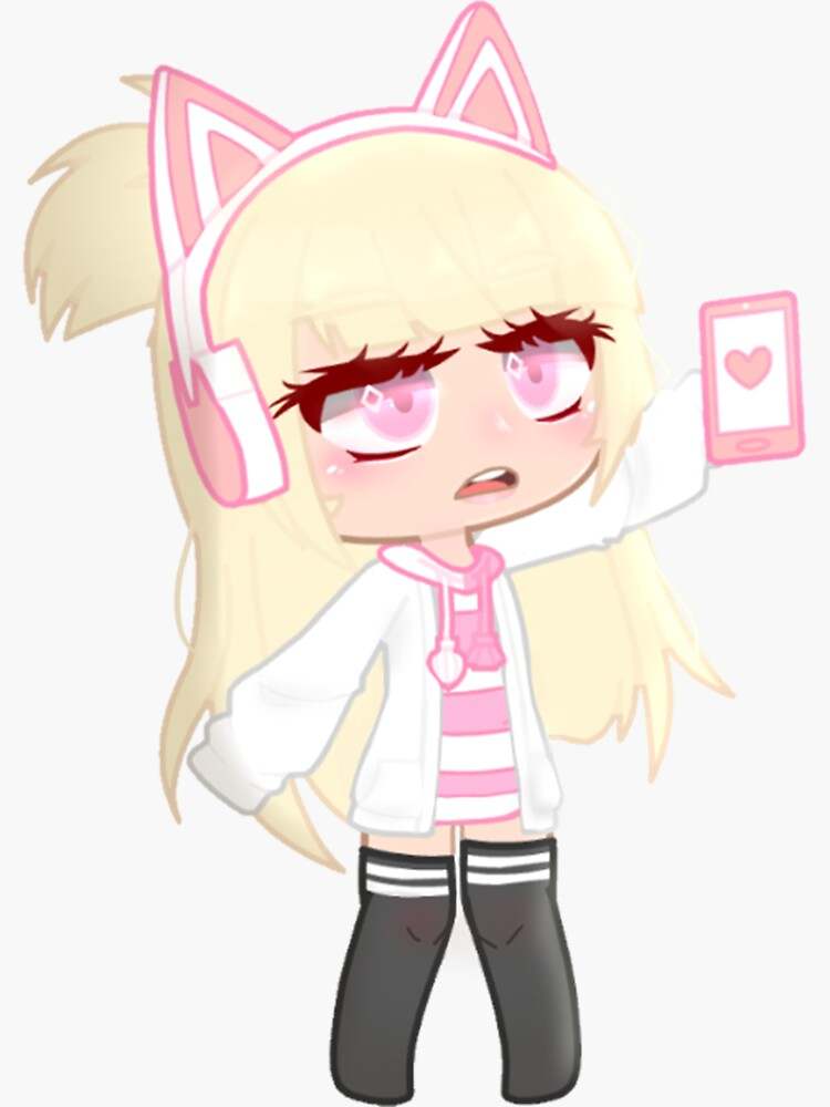 Cool Gacha Club Outfits Sticker, Wanna Take a Selfie Sticker#2