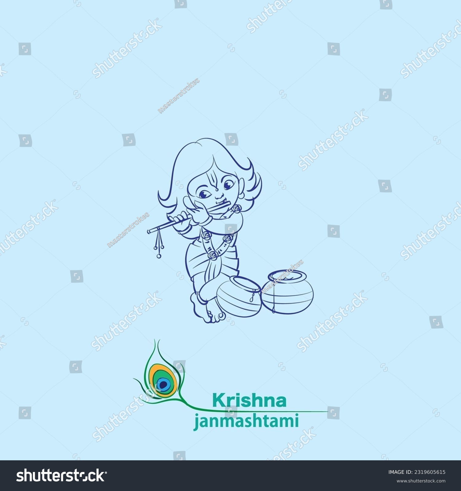 painting krishna drawing