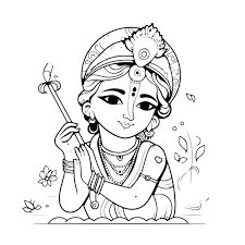 krishna images drawing