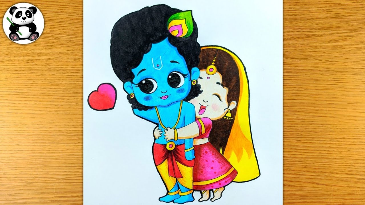 painting krishna drawing