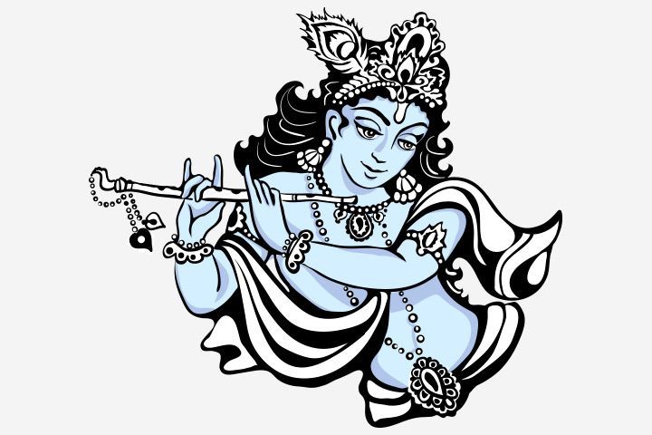 krishna drawing images