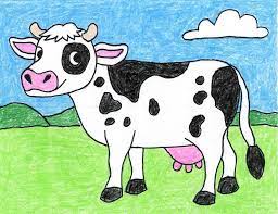 cow drawing images