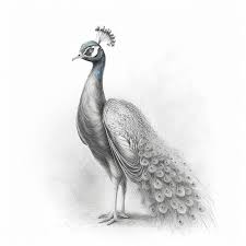 pencil peacock drawing