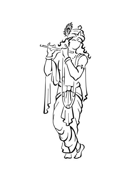 krishna drawing images