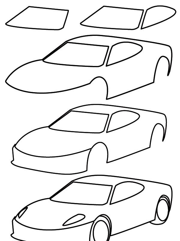 car drawing for kids