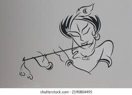 krishna images drawing