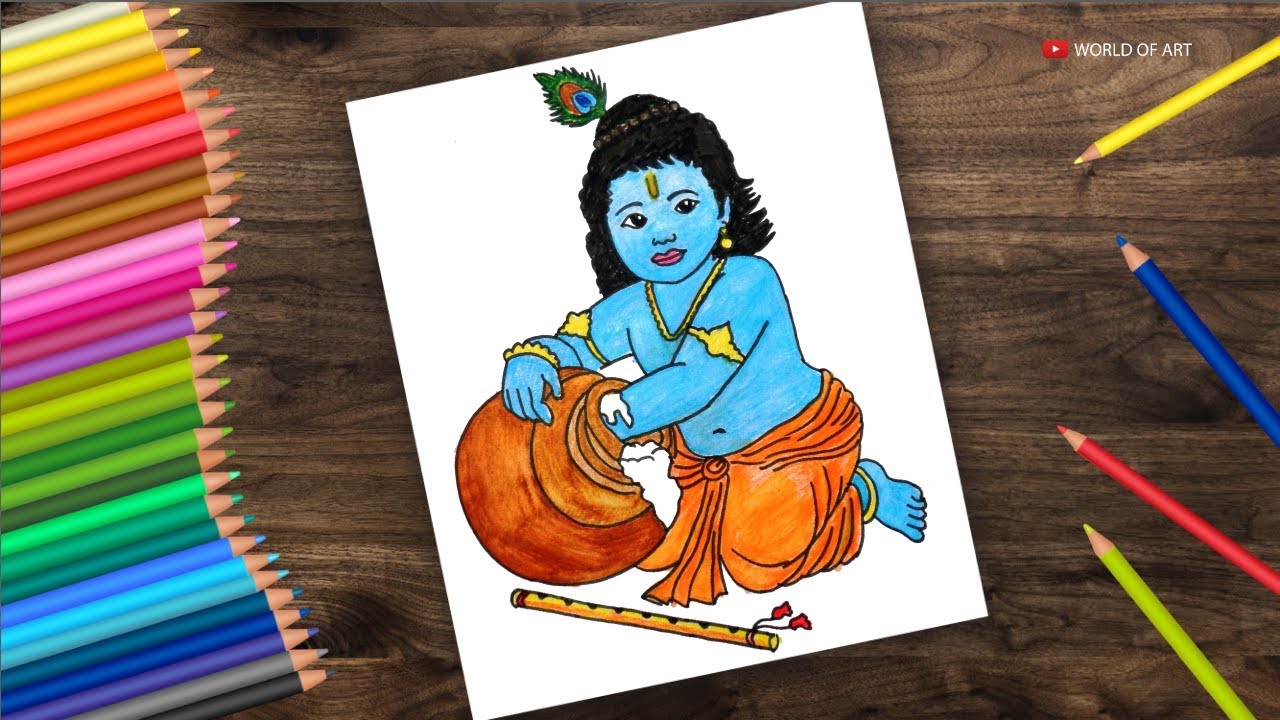 painting krishna drawing