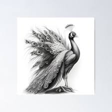 pencil peacock drawing