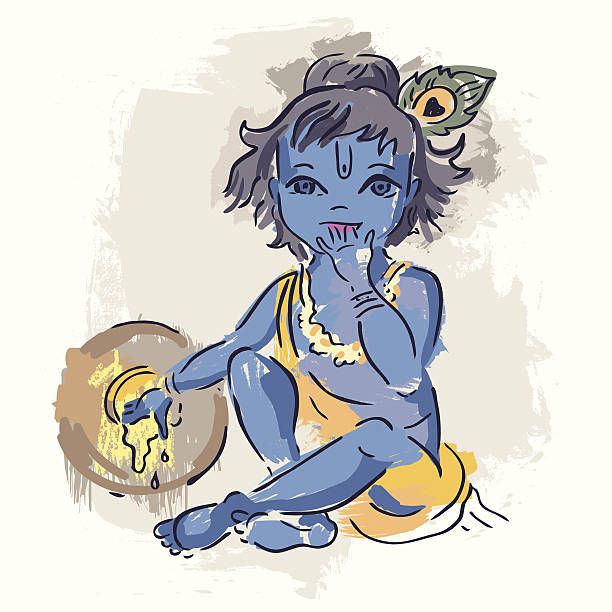 krishna drawing images