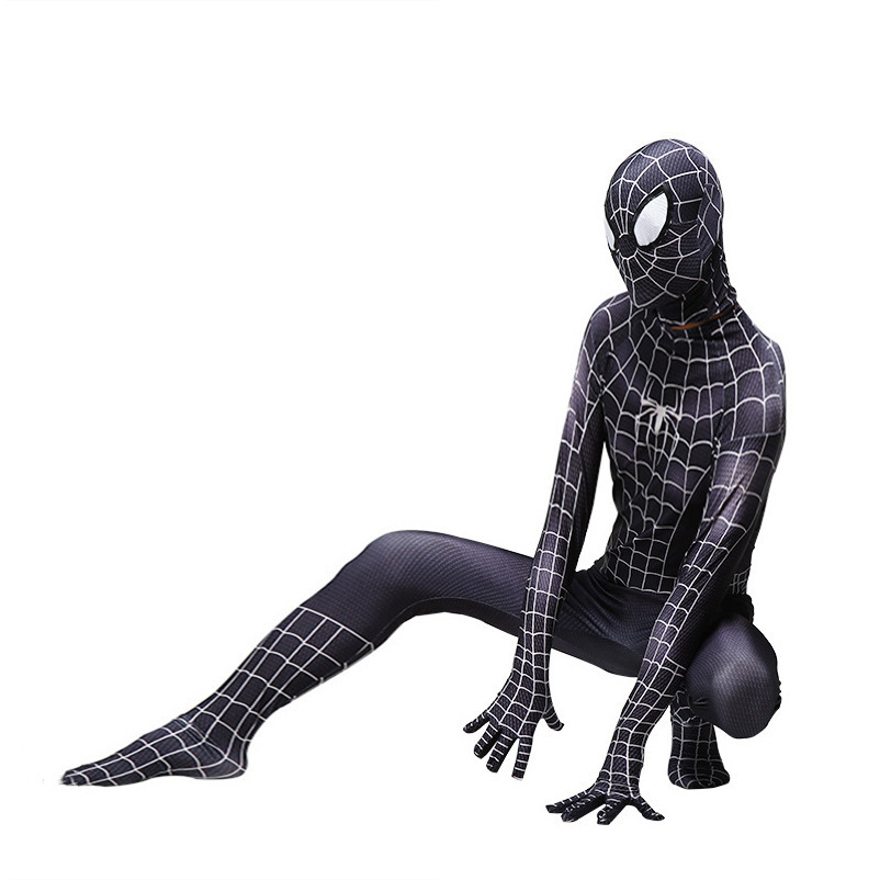 Mens Spiderman Costume, Halloween Marvel Series Black Spiderman 3 ...