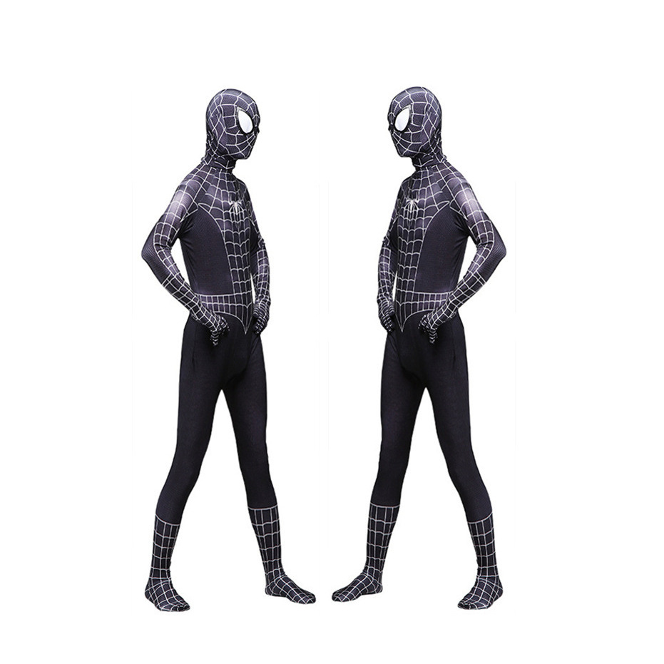 Mens Spiderman Costume, Halloween Marvel Series Black Spiderman 3 ...