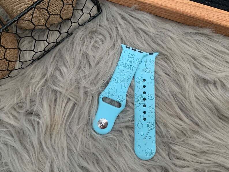 LV Engraved Silicone Apple Watch Band