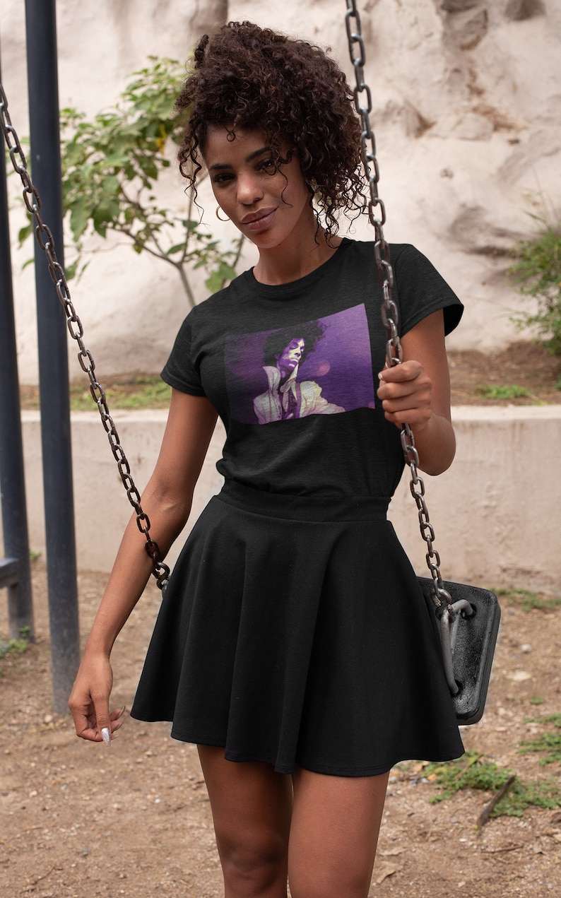 T shirt discount purple rain femme