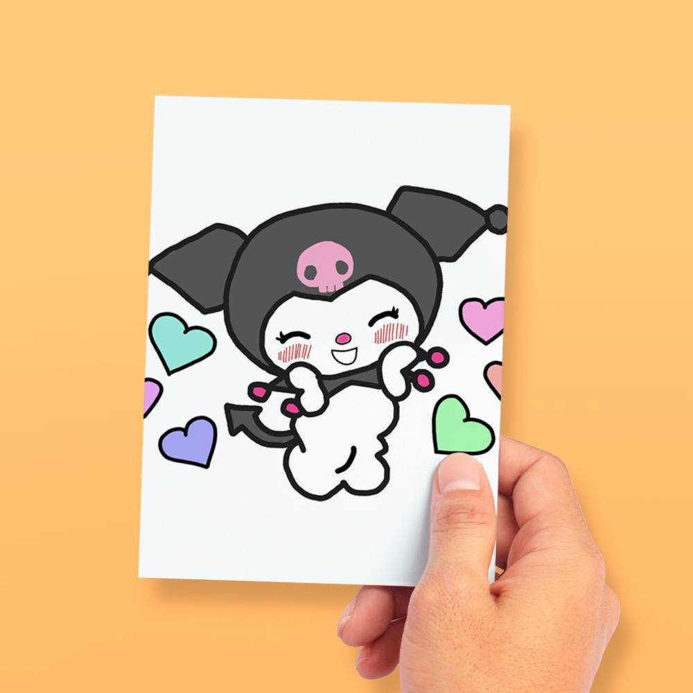 Kuromi Gilded Message Card Set