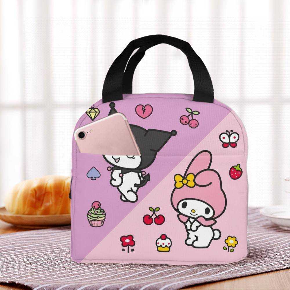 Kuromi Backpack with Lunch Box Melody Hello Kitty Heat Insulated ...