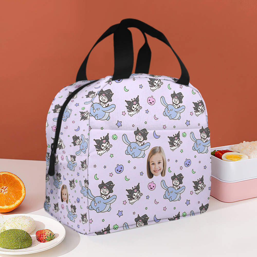 Kuromi Backpack with Lunch Box Smile Kuromi Heat Insulated Lunchbox ...