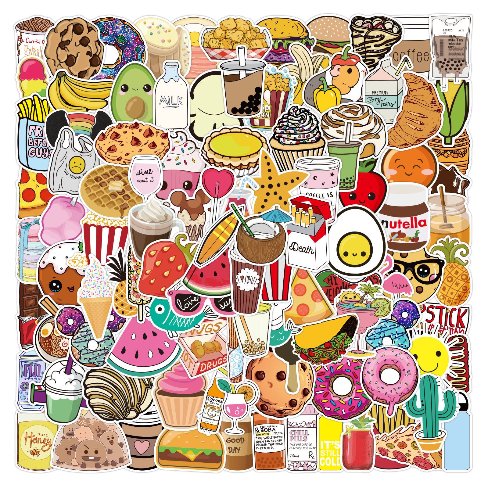 The Cute Food Stickers is a simple and interesting sticker