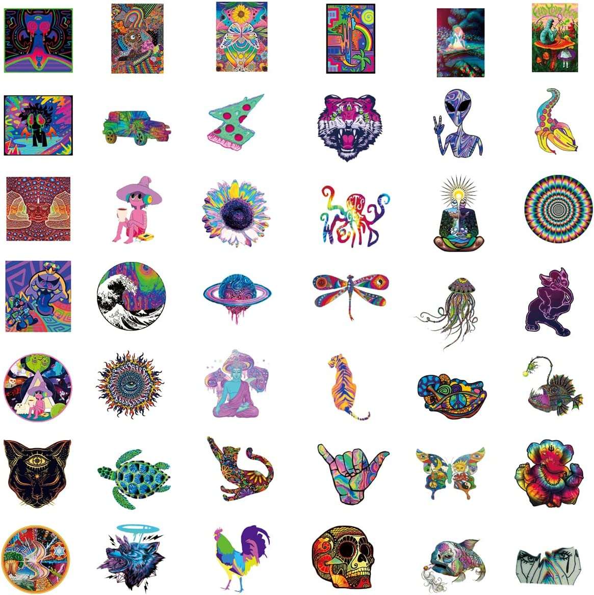 The Psychedelic Stickers For Adults is a simple and interesting