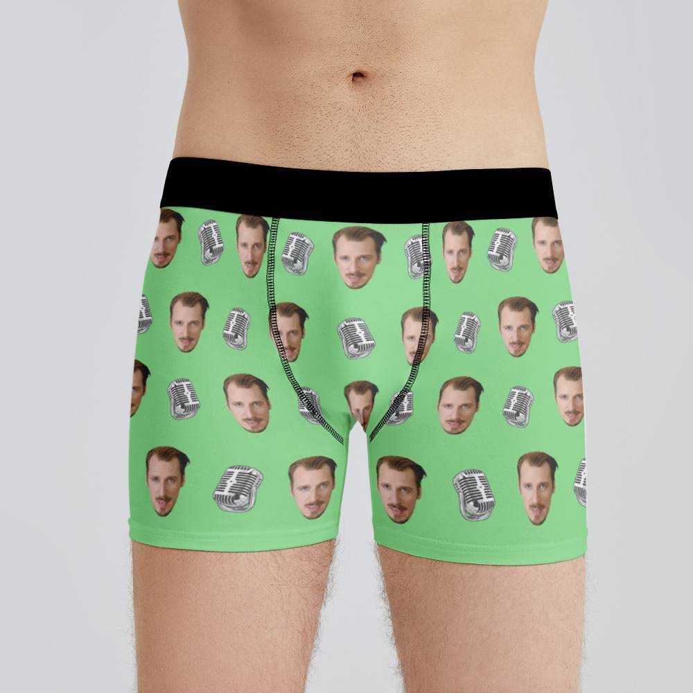 Alligatoah Boxer Custom Photo Boxer Herren Unterw?sche Mikrofon Boxer Grün
