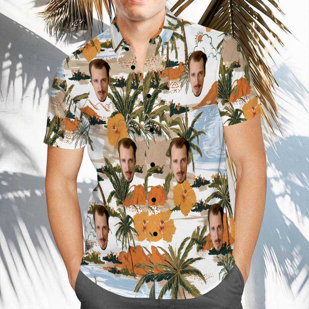 Alligatoah Hawaiihemd Kundenspezifisches Foto-hawaiihemd Strand-muster-hawaiihemd