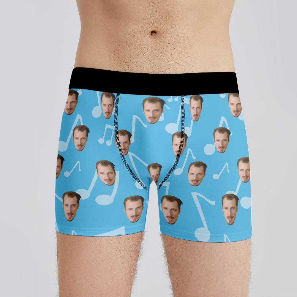 Alligatoah-boxer-kundenspezifische Foto-boxer-unterw?sche-musik-anmerkungs-boxer-blau Der M?nner