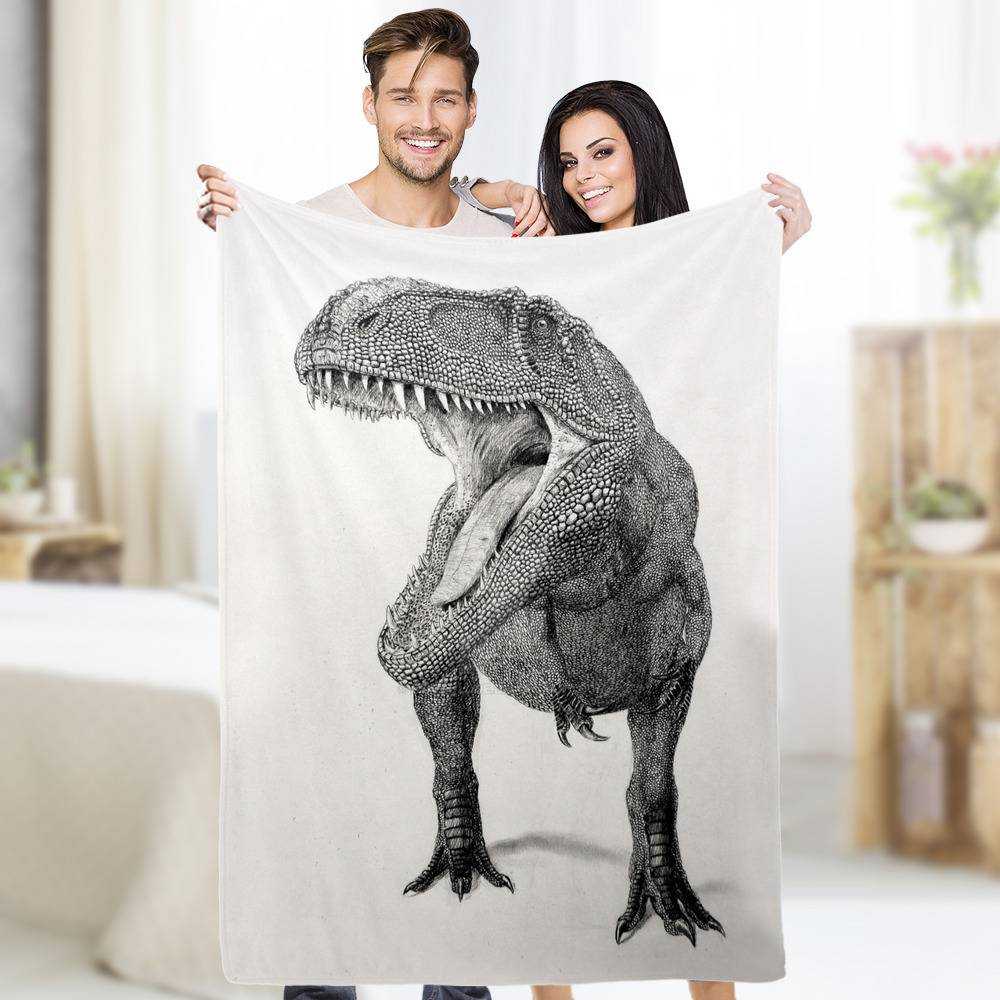 Dino throw blanket hot sale