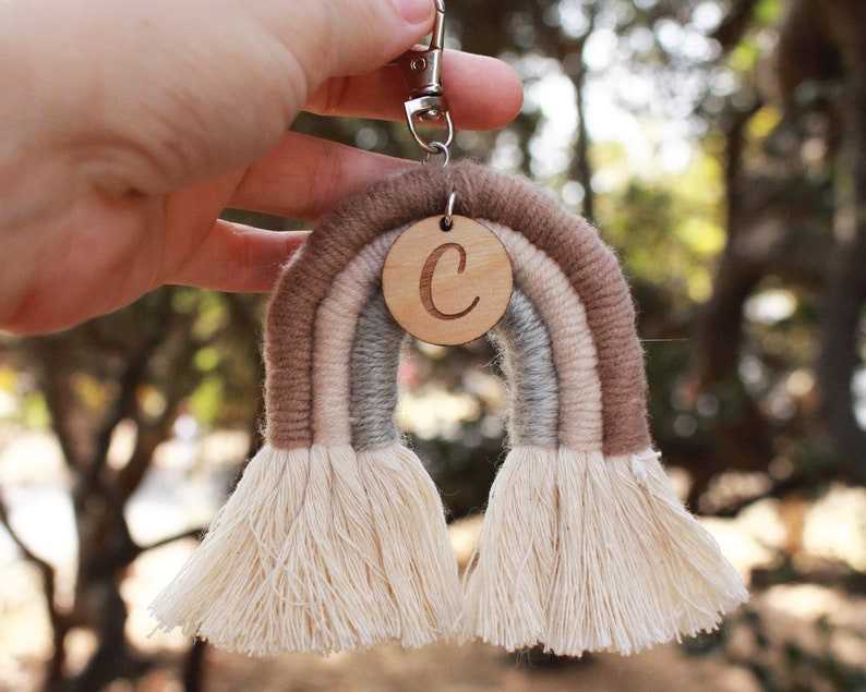 Personalized Macrame Keychain