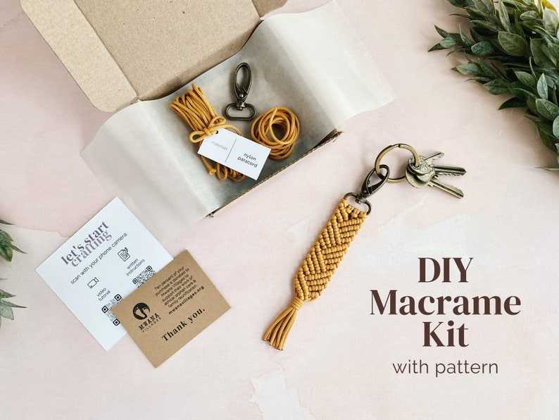 Macrame keychain kit【Macrame keychain kit】 - Shop CHRIS Art