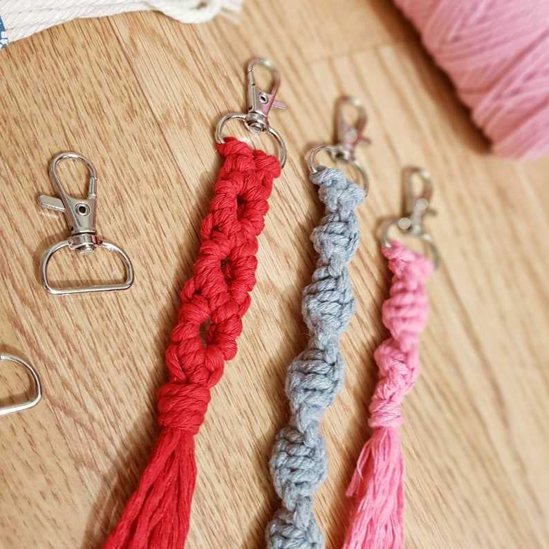 Macrame hot sale key fob