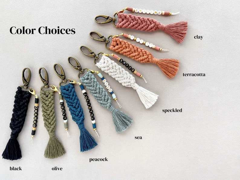 Name on sale beads keychain