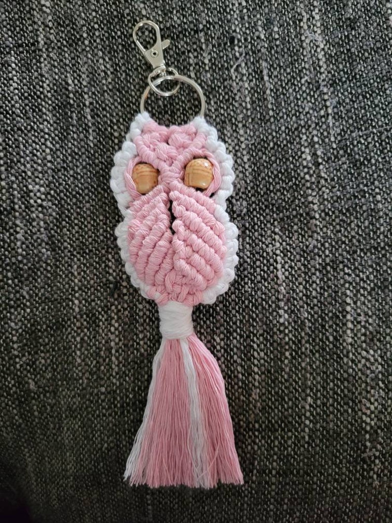 Macrame Owl Keychain Cute Accessories Boho Bag Charm Animal -  UK in  2023